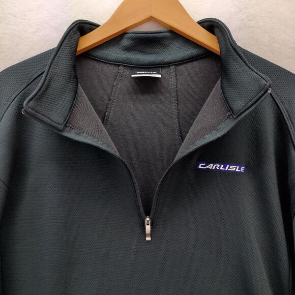 Nike Golf Jacket Men 2XL Black Long Sleeve 1/4 Zip Pullover Sport Cover Up 40009 - Picture 4 of 12
